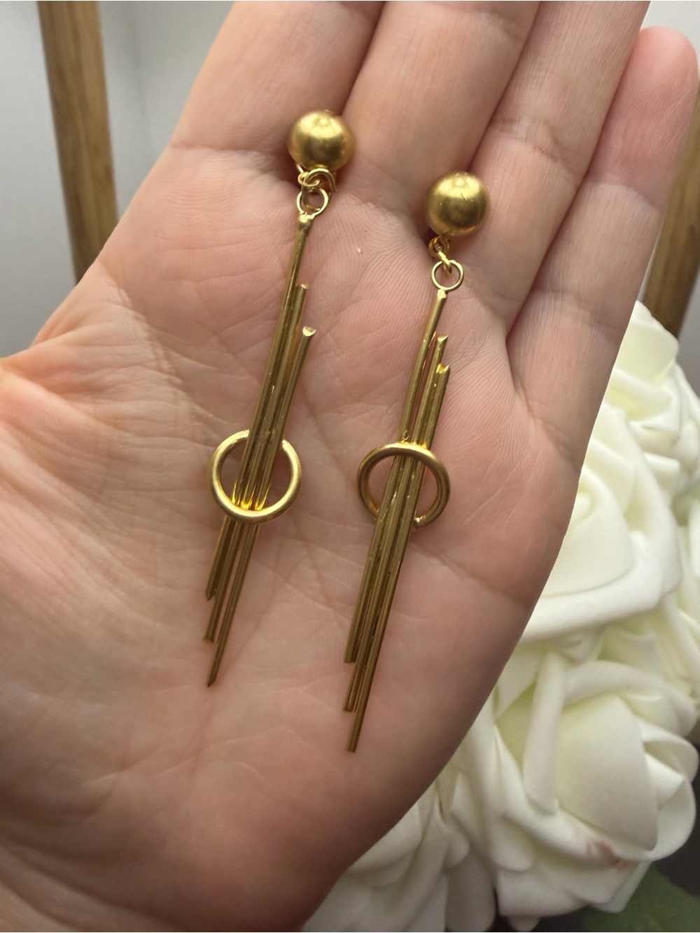 Gold Drop Fringe Earrings - Women Jewelry